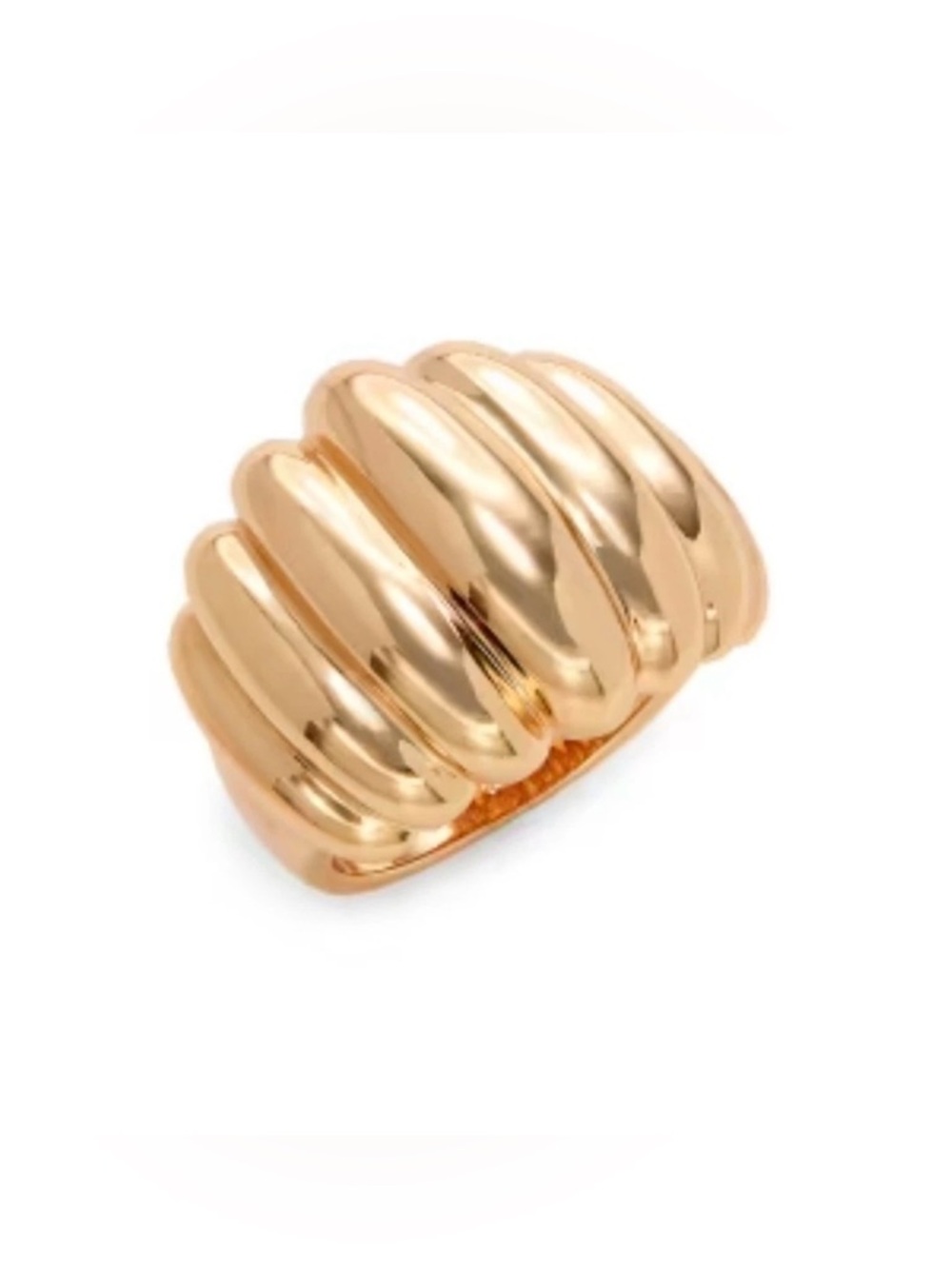 Sterling Forever 14k Gold Plated Croissant Dome Ring